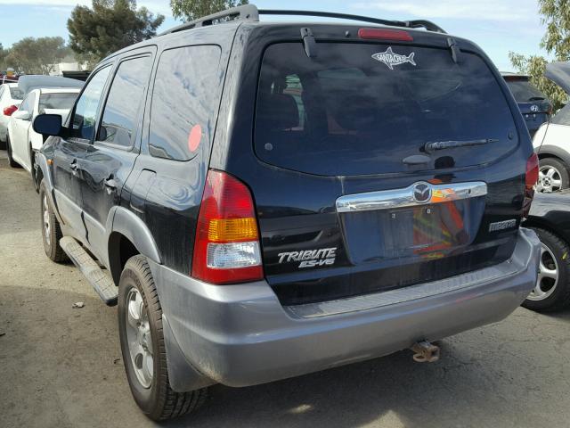 4F2CU08112KM33638 - 2002 MAZDA TRIBUTE LX BLACK photo 3