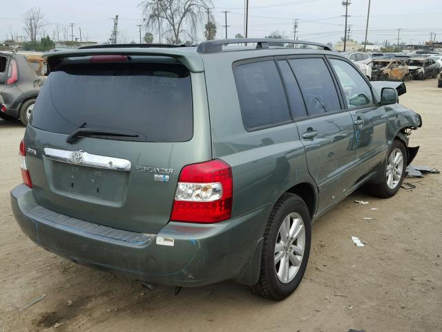 JTEGW21A670021618 - 2007 TOYOTA HIGHLANDER GREEN photo 4