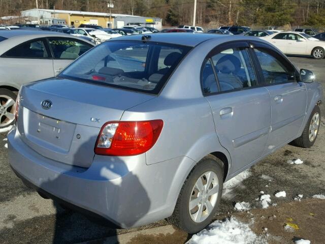 KNADH4A30A6637718 - 2010 KIA RIO LX Արծաթագույն լուսանկար 4