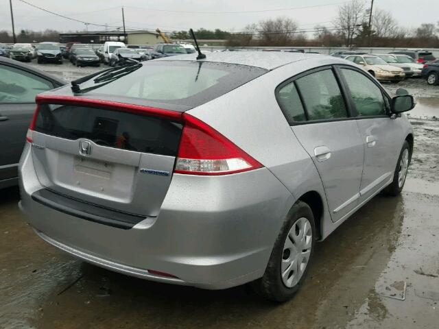 JHMZE2H70AS027886 - 2010 HONDA INSIGHT EX SILVER photo 4