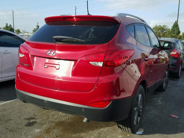 KM8JU3AG3EU883030 - 2014 HYUNDAI TUCSON GLS RED photo 4