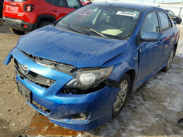 2T1BU4EE6AC375441 - 2010 TOYOTA COROLLA BA BLUE photo 2