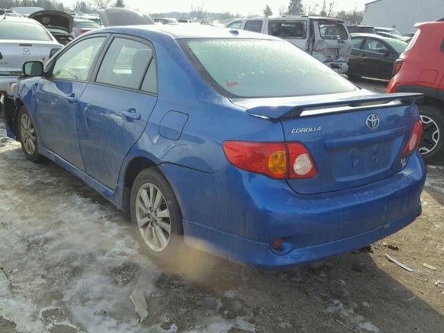 2T1BU4EE6AC375441 - 2010 TOYOTA COROLLA BA BLUE photo 3