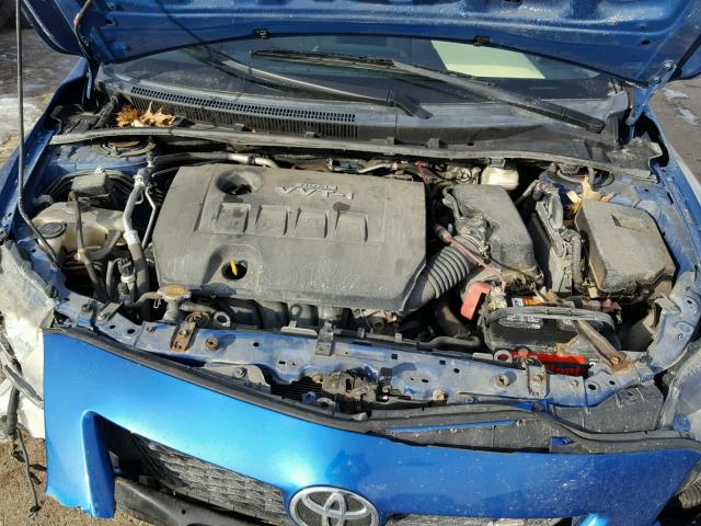 2T1BU4EE6AC375441 - 2010 TOYOTA COROLLA BA BLUE photo 7