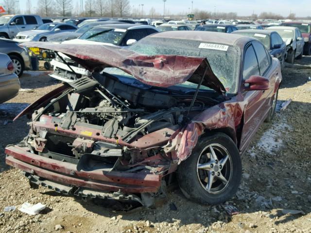 1G2WP52K61F121622 - 2001 PONTIAC GRAND PRIX MAROON photo 2