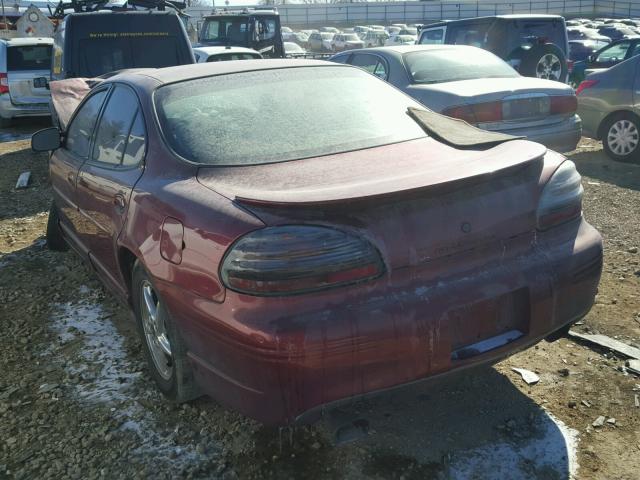 1G2WP52K61F121622 - 2001 PONTIAC GRAND PRIX MAROON photo 3