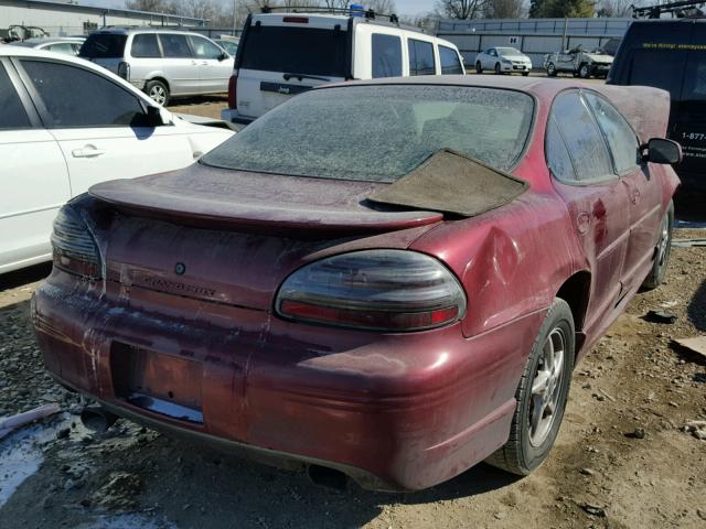 1G2WP52K61F121622 - 2001 PONTIAC GRAND PRIX MAROON photo 4