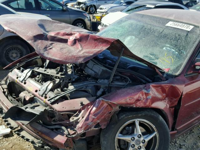 1G2WP52K61F121622 - 2001 PONTIAC GRAND PRIX MAROON photo 9