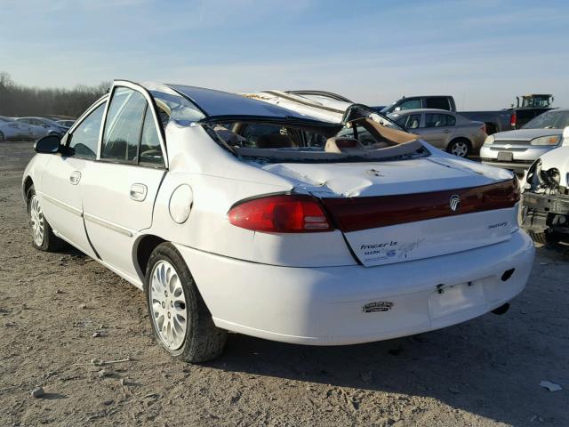 1MEFM13P6XW614618 - 1999 MERCURY TRACER LS/ WHITE photo 3