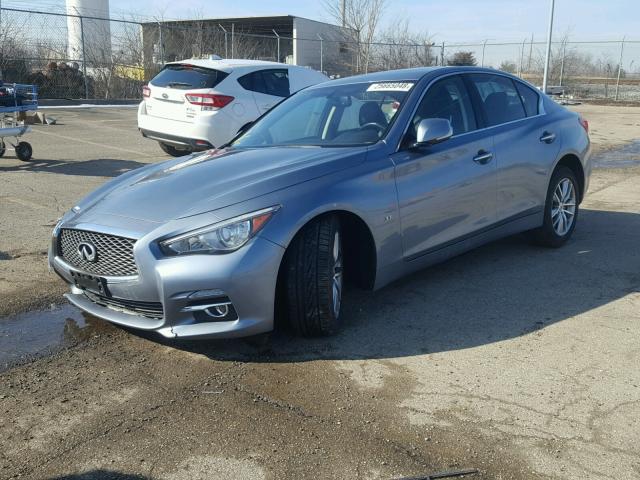 JN1BV7AR6EM682157 - 2014 INFINITI Q50 BASE Gris foto 2