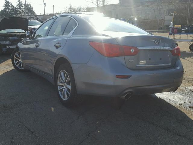 JN1BV7AR6EM682157 - 2014 INFINITI Q50 BASE GRAY photo 3