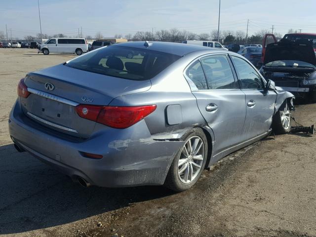 JN1BV7AR6EM682157 - 2014 INFINITI Q50 BASE GRAY photo 4