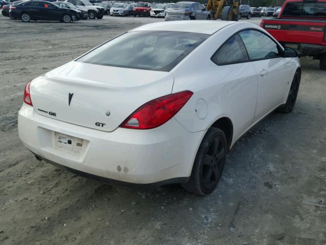 1G2ZH17N884179081 - 2008 PONTIAC G6 GT WHITE photo 4