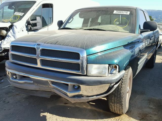 3B7HC13Y5WG230638 - 1998 DODGE RAM 1500 GREEN photo 2