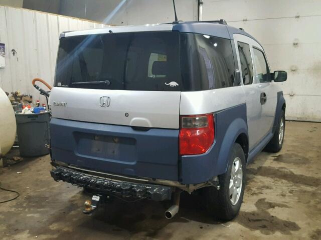 5J6YH28655L024133 - 2005 HONDA ELEMENT EX SILVER photo 4