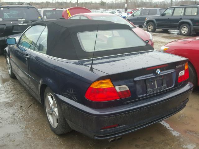 WBABS33482PG83580 - 2002 BMW 325 CI BLUE photo 3