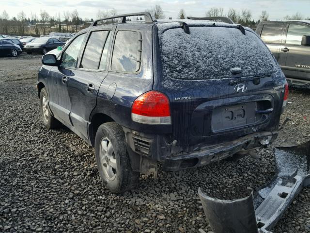 KM8SC13D95U909399 - 2005 HYUNDAI SANTA FE G BLUE photo 3