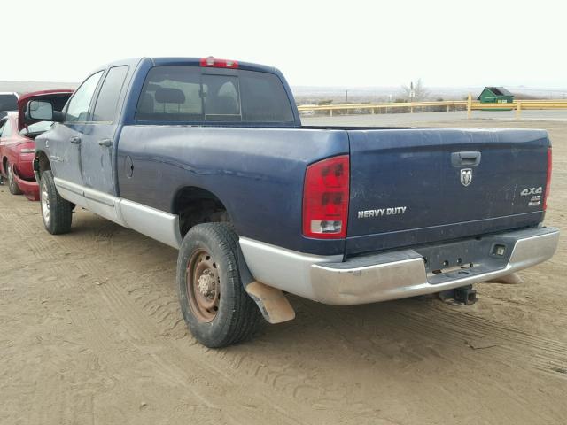 1D7KS28C86J246350 - 2006 DODGE RAM 2500 S BLUE photo 3