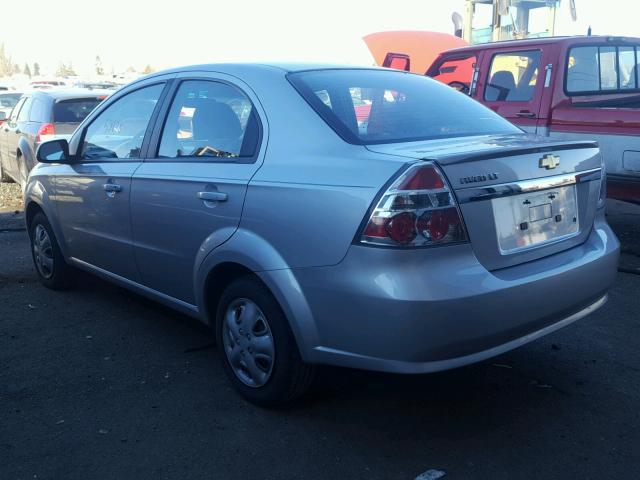 KL1TD5DE5BB182376 - 2011 CHEVROLET AVEO LS SILVER photo 3