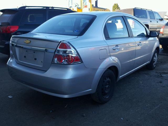 KL1TD5DE5BB182376 - 2011 CHEVROLET AVEO LS SILVER photo 4