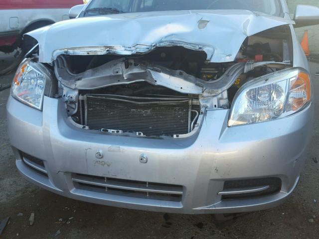 KL1TD5DE5BB182376 - 2011 CHEVROLET AVEO LS SILVER photo 9