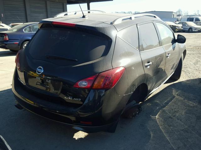 JN8AZ18W89W159338 - 2009 NISSAN MURANO S BLACK photo 4