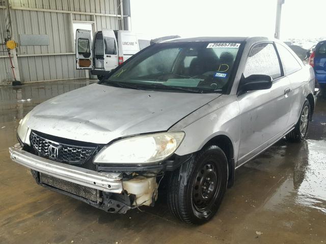 1HGEM22124L066230 - 2004 HONDA CIVIC DX V SILVER photo 2