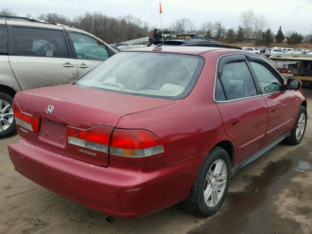 1HGCG66822A126240 - 2002 HONDA ACCORD EX RED photo 4