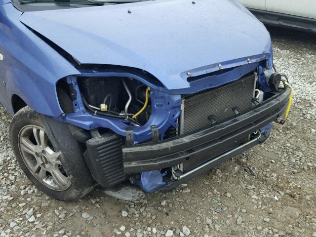 KL1TD56618B215842 - 2008 CHEVROLET AVEO BASE أزرق صورة 9