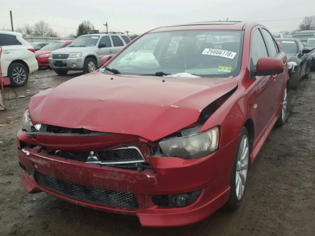 JA32U8FW6BU031089 - 2011 MITSUBISHI LANCER GTS RED photo 2