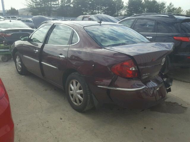 2G4WD582061301183 - 2006 BUICK LACROSSE C BURGUNDY photo 3