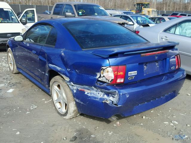 1FAFP42X93F357367 - 2003 FORD MUSTANG GT BLUE photo 3