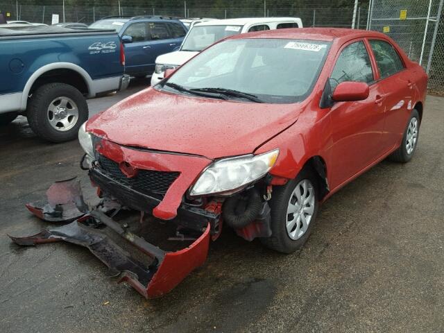 2T1BU4EE7AC377411 - 2010 TOYOTA COROLLA BA RED photo 2