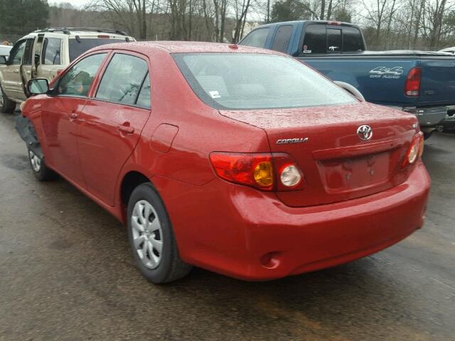 2T1BU4EE7AC377411 - 2010 TOYOTA COROLLA BA RED photo 3