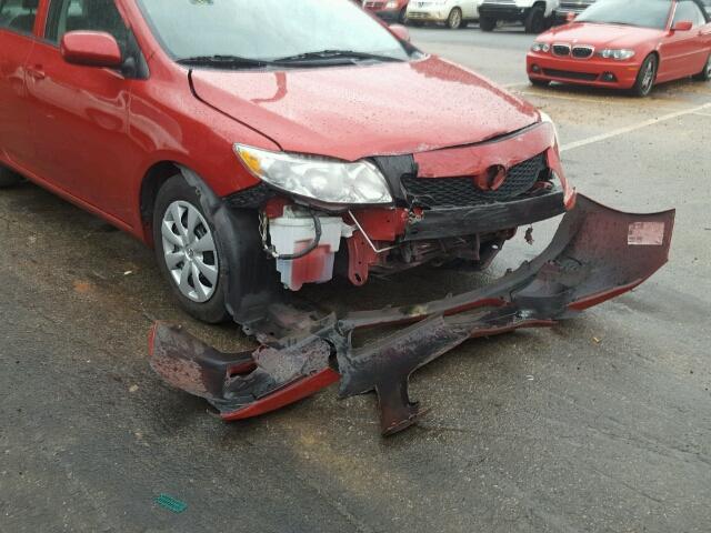 2T1BU4EE7AC377411 - 2010 TOYOTA COROLLA BA RED photo 9