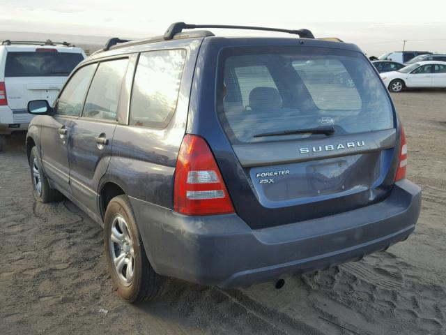 JF1SG63665H729917 - 2005 SUBARU FORESTER 2 BLUE photo 3