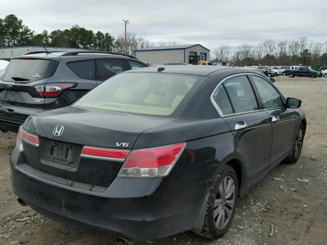 1HGCP3F86BA008173 - 2011 HONDA ACCORD EXL BLACK photo 4