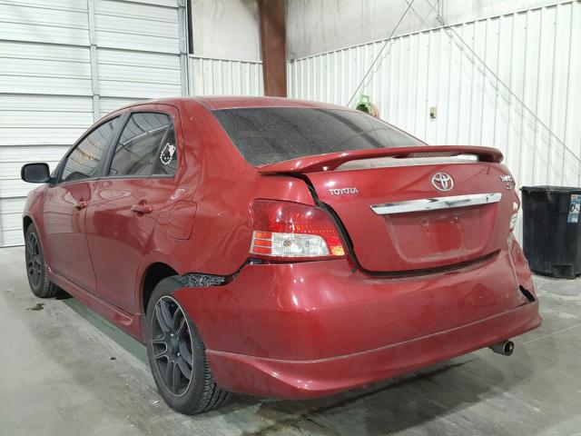 JTDBT923771171862 - 2007 TOYOTA YARIS RED photo 3