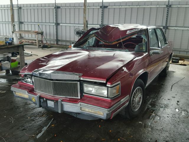 1G6CD5185H4298491 - 1987 CADILLAC DEVILLE RED photo 2