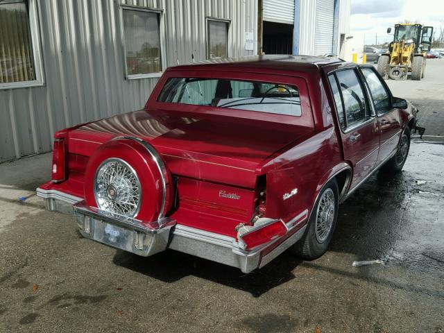 1G6CD5185H4298491 - 1987 CADILLAC DEVILLE RED photo 4