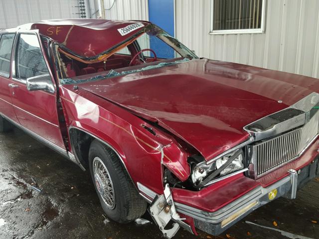 1G6CD5185H4298491 - 1987 CADILLAC DEVILLE RED photo 9