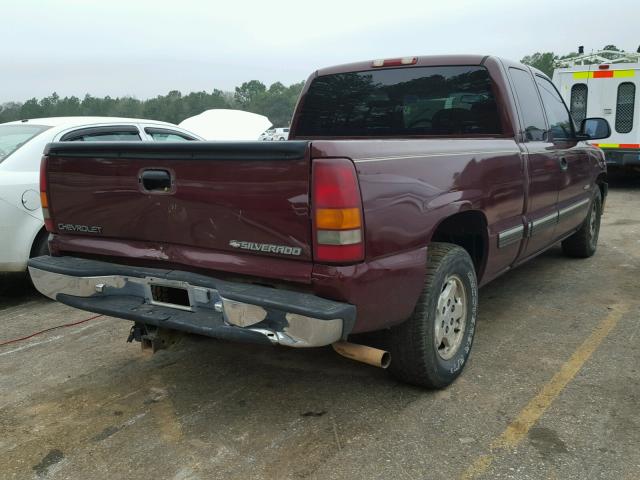 2GCEC19T0Y1373801 - 2000 CHEVROLET SILVERADO MAROON photo 4