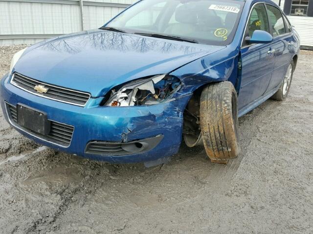 2G1WC5EM9A1157244 - 2010 CHEVROLET IMPALA LTZ BLUE photo 9