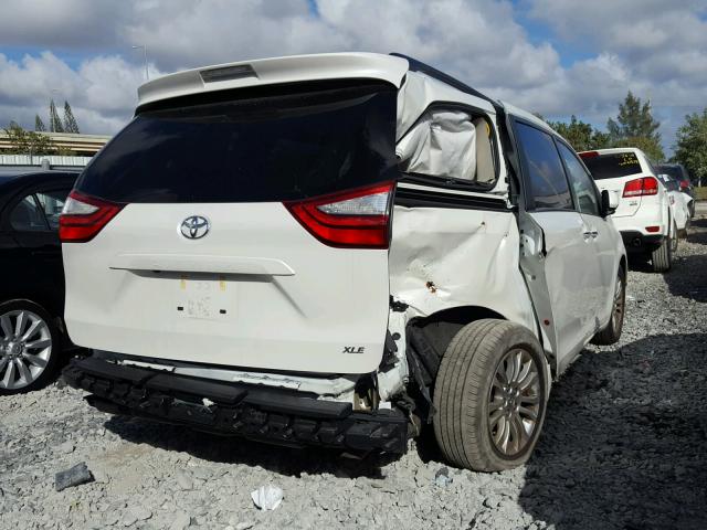 5TDYK3DC2FS669881 - 2015 TOYOTA SIENNA XLE WHITE photo 4