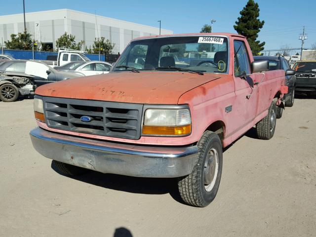2FTHF25H2SCA43357 - 1995 FORD F250 RED photo 2