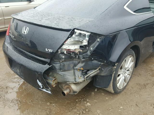 1HGCS22858A016658 - 2008 HONDA ACCORD EXL BLACK photo 9