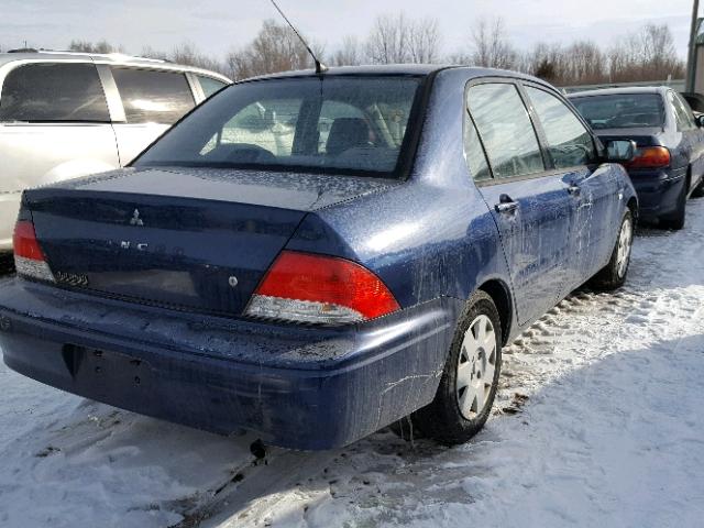 JA3AJ26E42U025901 - 2002 MITSUBISHI LANCER ES BLUE photo 4