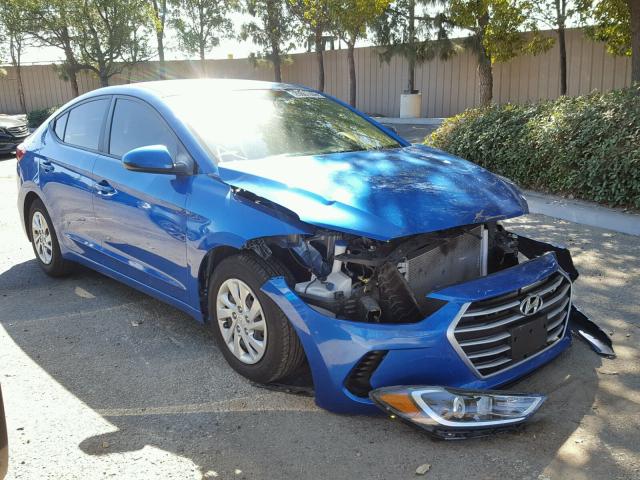 KMHD74LF8HU082709 - 2017 HYUNDAI ELANTRA SE BLUE photo 1