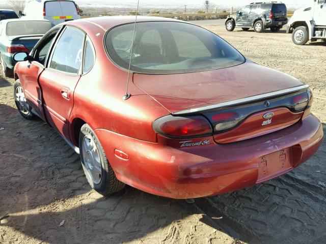 1FAFP53U9XG310317 - 1999 FORD TAURUS SE RED photo 3