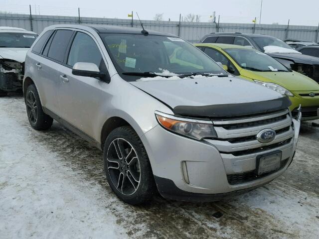 2FMDK4JC7EBA72794 - 2014 FORD EDGE SEL SILVER photo 1